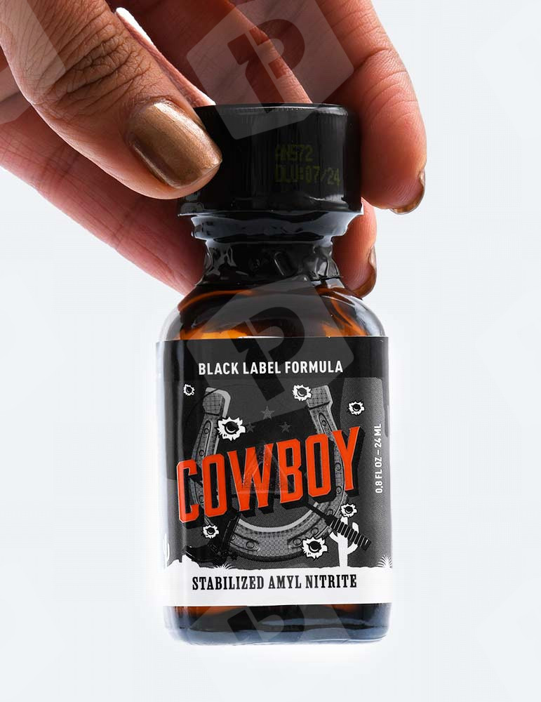Cowboy Poppers Black Label 24ml Amyl Formula on Poppers Aromas