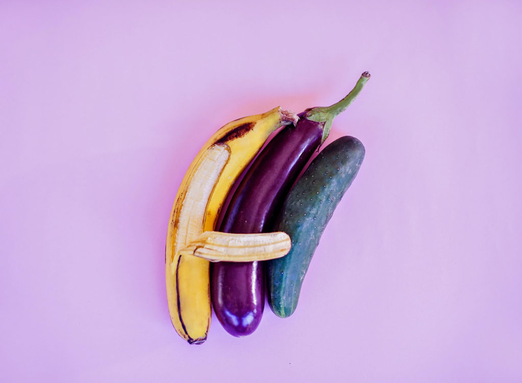 Fruits and vegetables representing sex booster
